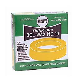 Harvey's #10 Extra Thick No-Seep Wax Toilet Bowl Gasket