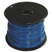 #12 Solid THHN Wire, 500' Spool - Blue