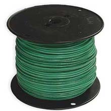 #12 Solid THHN Wire, 500' Spool - Green