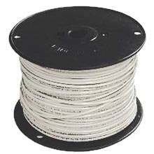 #12 Solid THHN Wire, 500' Spool - White