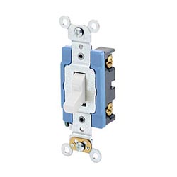 Leviton 15A Industrial Illuminated Toggle Switch - White