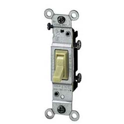 Leviton 15A, 120V Residential Toggle Switch - Ivory