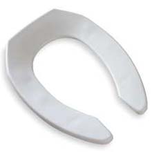 Bemis Elongated, Open End Toilet Seat, Less Cover