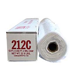 12' x 200' 2 Mil Clear Plastic Sheeting