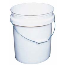 5 Gallon Plastic Pail - White