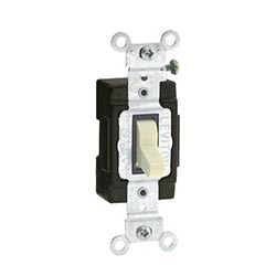 Leviton 15A Commercial Illuminated Toggle - Ivory