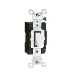 Leviton 15A Commercial Illuminated Toggle Switch - White