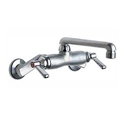 Chicago Adjustable Wall Mount Service Sink Faucet - Rough Chrome