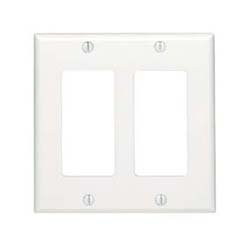 Leviton 2 Gang Decora Cover Plate - White