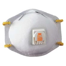 **LIMIT 2** 3M Respirator Mask w/Valve, Box of 10