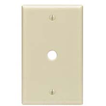 Leviton Single Gang Cable Wall Plate, .406