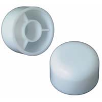 Pair Plastic Toilet Bolt Covers w/Snap-On Washer