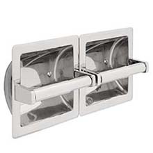 Franklin Brass SS Recess Double Toilet Paper Holder - Horiz.