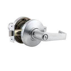 Schlage Privacy Lockset, Saturn Handle - Satin Chrome