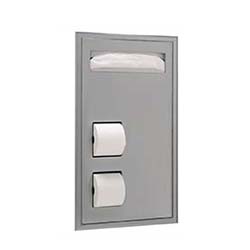 Bobrick Classic Series Seat Cover Dispenser and Toilet Tissue Dispenser