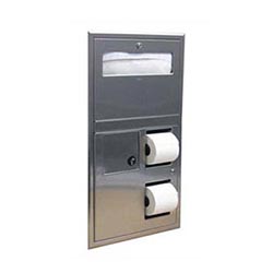 Bobrick Recessed Seat Cover Dispenser, Disposal and TT Dispenser