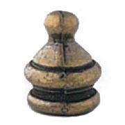 Small Pyramid Knob - Antique Brass