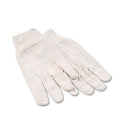 White Cotton Canvas 8 oz. Knit Wrist Gloves, Pack of 12