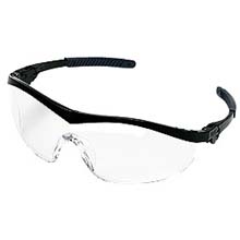 Crews Storm Safety Glasses, Black Frame, Clear Lens