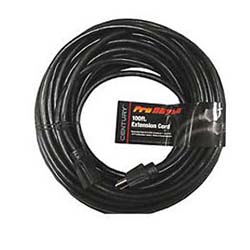 50', 12/3 Extension Cord - Black