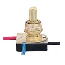 3-Way Push Button Canopy Switch, 2 Circuit, 4 Position - Brass Shank