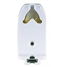 T-8 & T-12 Bi-Pin Fluorescent Lamp Holder w/ #6-32 Nut