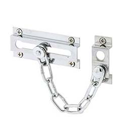 Solid Brass Chain Door Guard - Pol Chrome