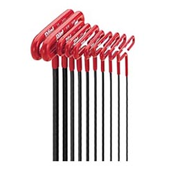 Eklind 10 Piece Cushion Grip T-Handle Hex Key Set, 3/32