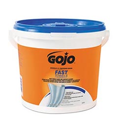 GOJO Bucket Fast Wipes Hand Towels 130 Count,  Case of 4