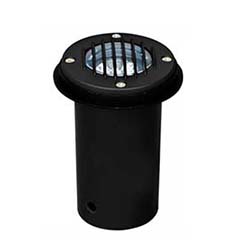 20W ,12V MR16 Aluminum Well Light w/Grill - Black