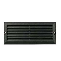 Recessed Louvered Down Step Light, 2 x 20W, 12V - Black