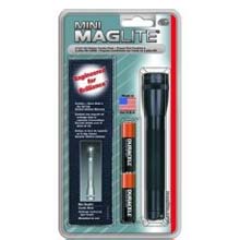 AA Mini MagLite w/Holster - Black