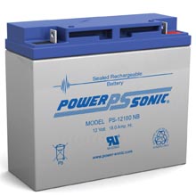 Power-Sonic 12V, 18.0 Amp Hour Rechargeable Battery, Nut & Bolt