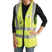 Yellow Surveyors Vest w/ Zipper Closure, 2