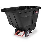 Rubbermaid 1/2 Cu. Yard Tilt Truck, 450lb. Capacity - Black