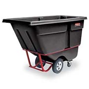 Rubbermaid 1/2 Cu. Yard Tilt Truck, 850lb. Capacity - Black