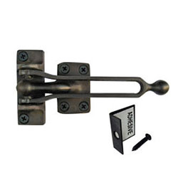 Solid Brass Door Guard w/Angle Guard (Select Finish)