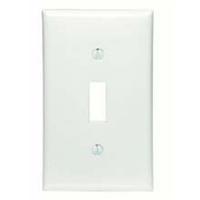 P&S Single Gang Toggle Switch Plate - White