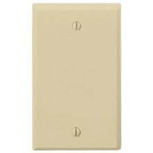 P&S Single Gang Blank Plate - Ivory