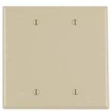 P&S Two Gang Blank Plate - Ivory