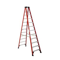 Werner 12' Fiberglass Twin Stepladder - 375 lb Cap